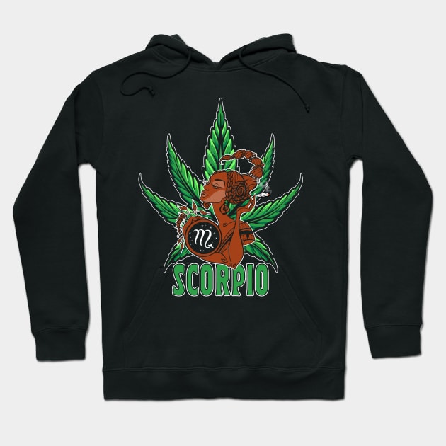 Scorpio Weed Shirt, Zodiac Cannabis, Scorpio Marijuana Shirt, Scorpio Gift, Scorpio Zodiac tee, zodiac birthday gift Hoodie by Moon Phase Design